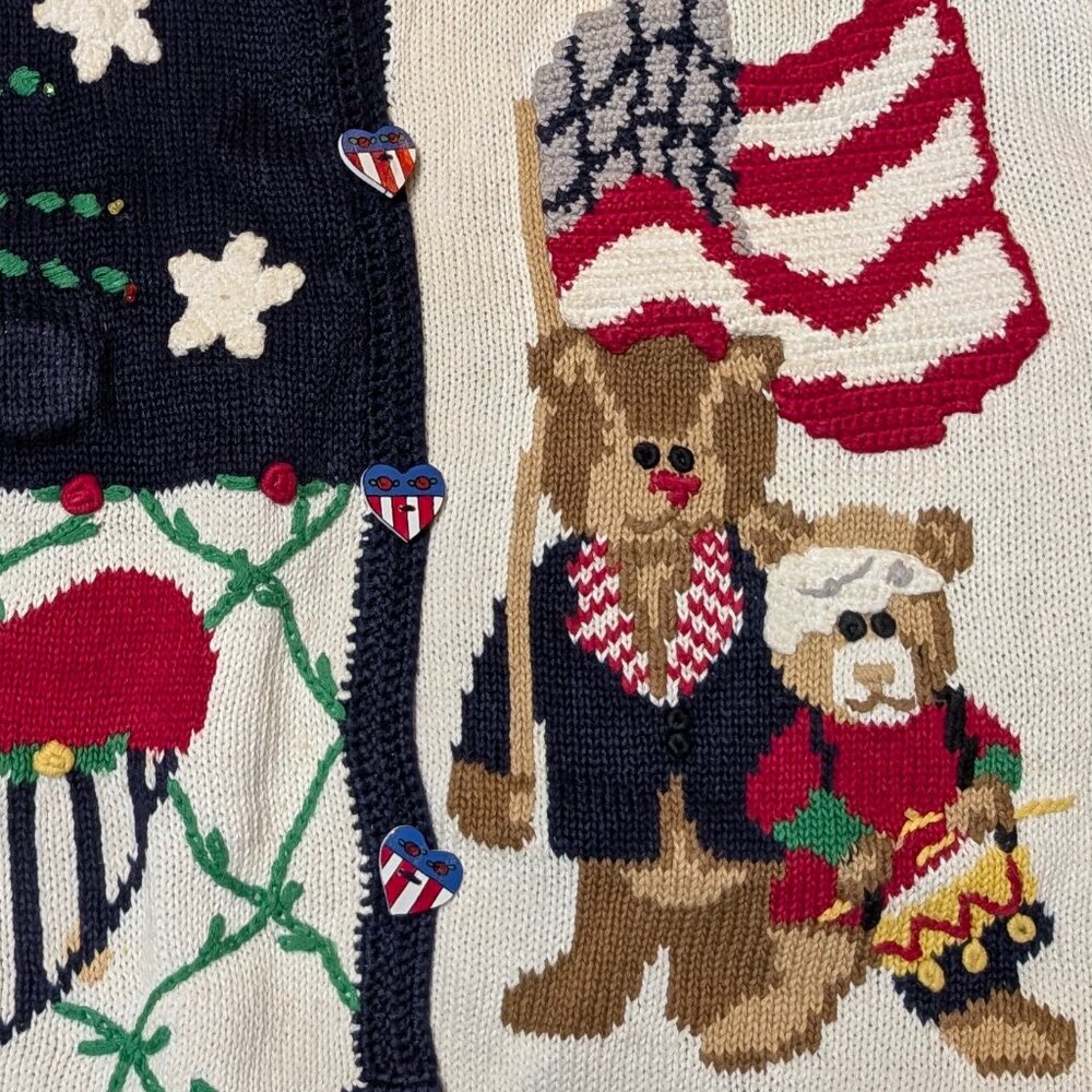 1995 Vintage Eagles Eye July 4th Collectibles Sweater - Picture 3 of 5
